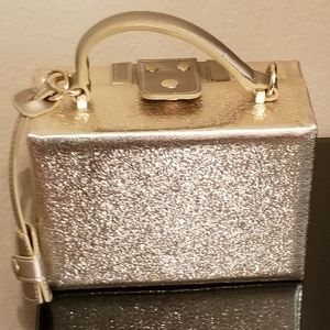 Purse Gold Metallic Box style